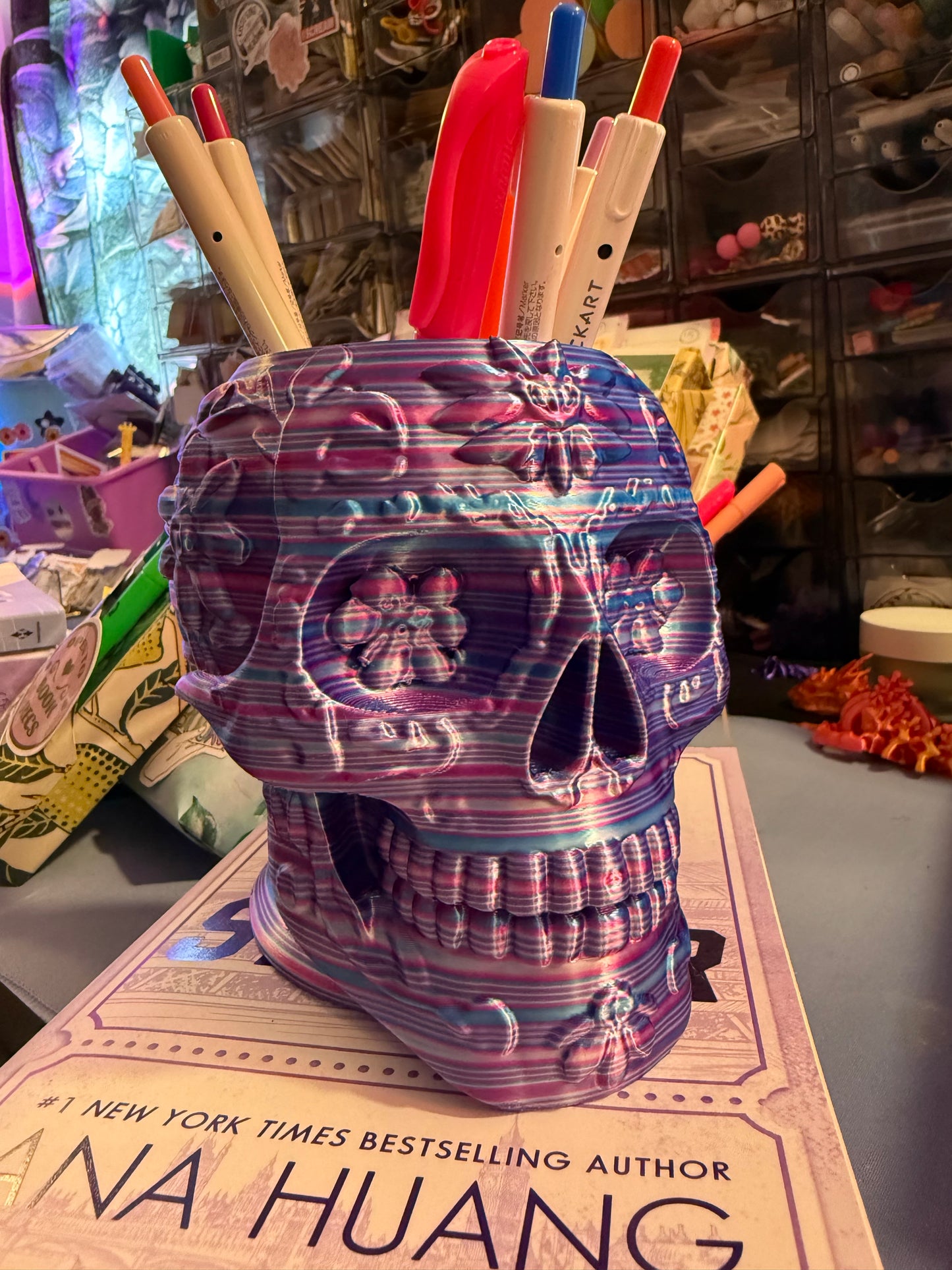 Sugar Skull Desk Cup