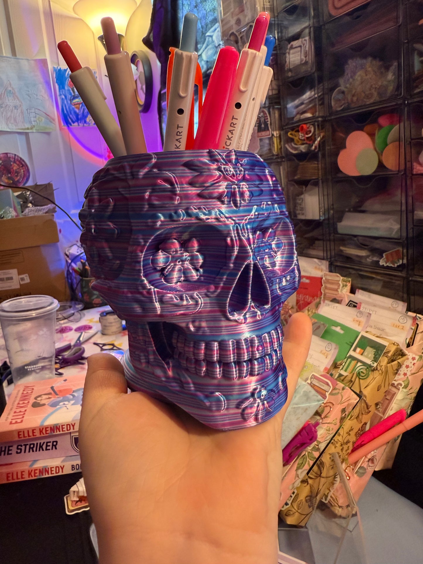 Sugar Skull Desk Cup