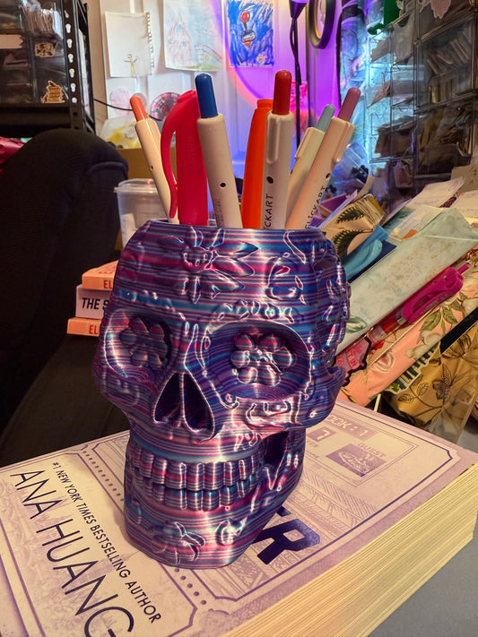 Sugar Skull Desk Cup