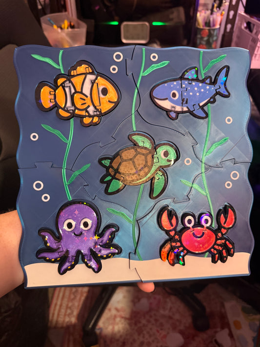 Kid’s 3D-Printed Sea Friend Puzzle