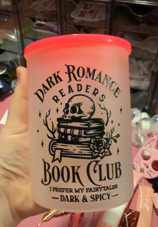 Bookish Frosted Glass