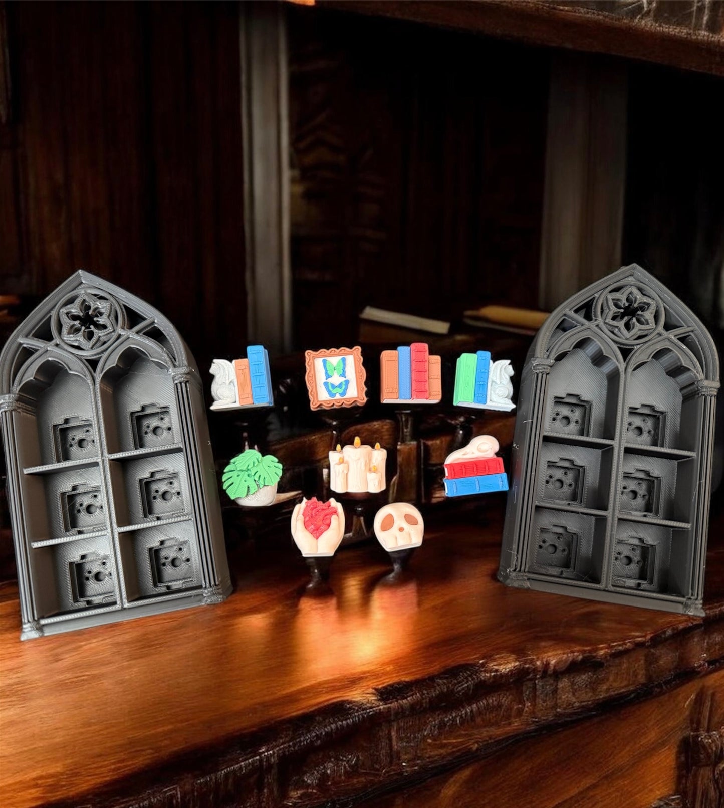 Large Gothic Bookcase Fidget Clicker