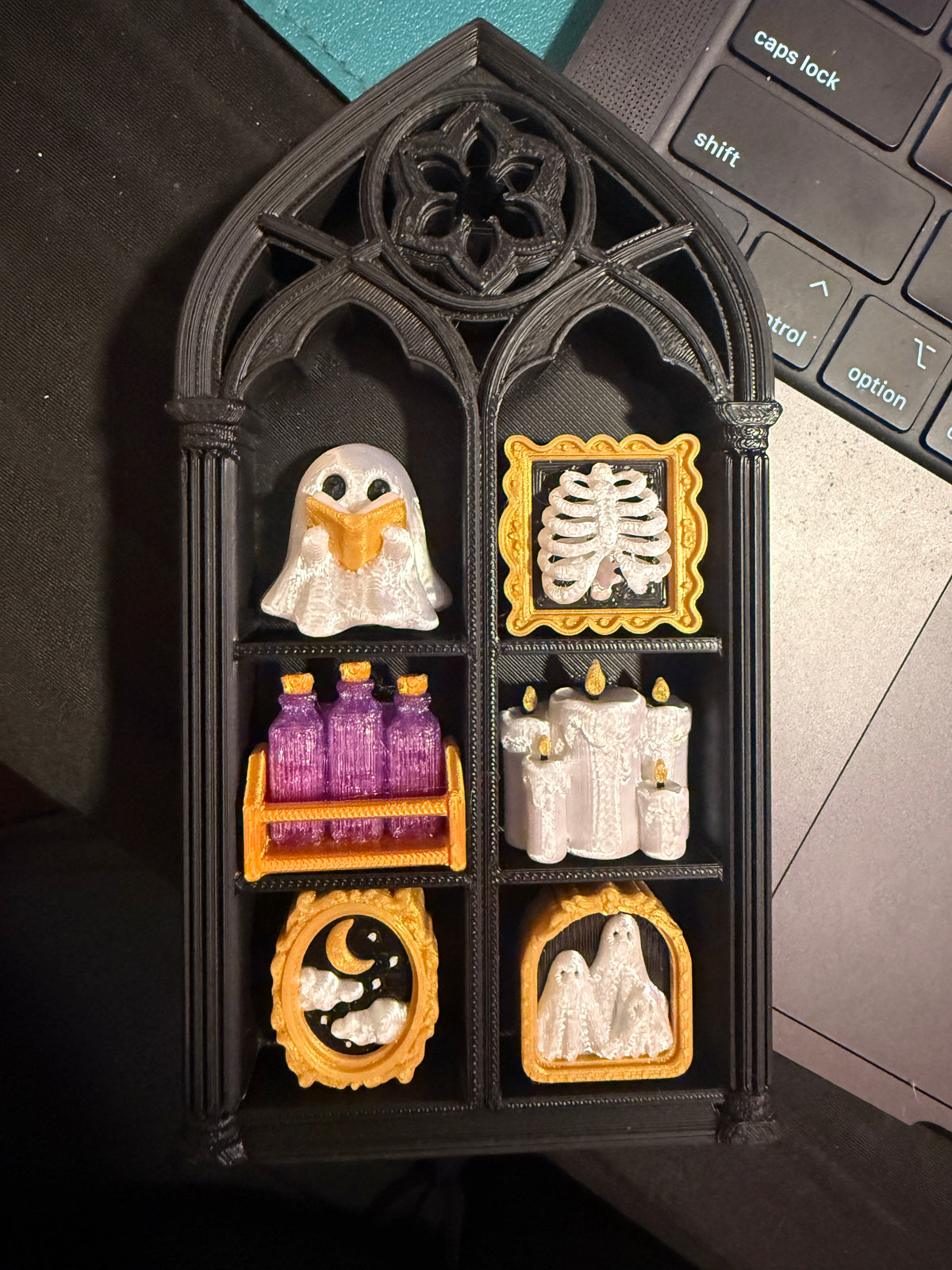 Large Gothic Bookcase Fidget Clicker